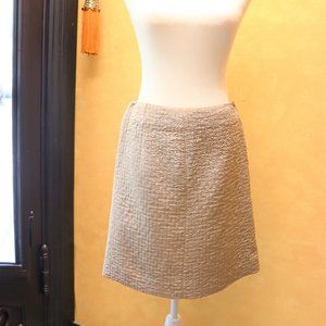 MaxMara Textured Tan Skirt with Invisible Zipper